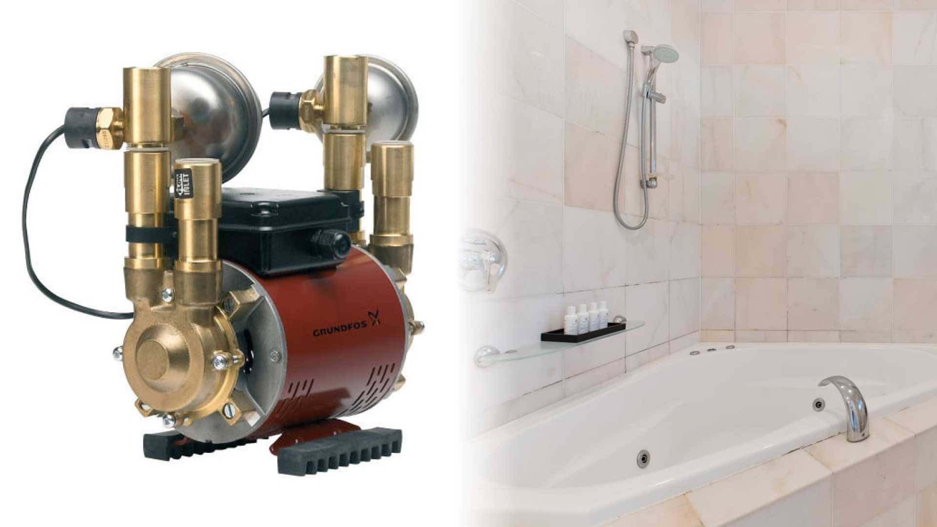 negative head shower pump installation